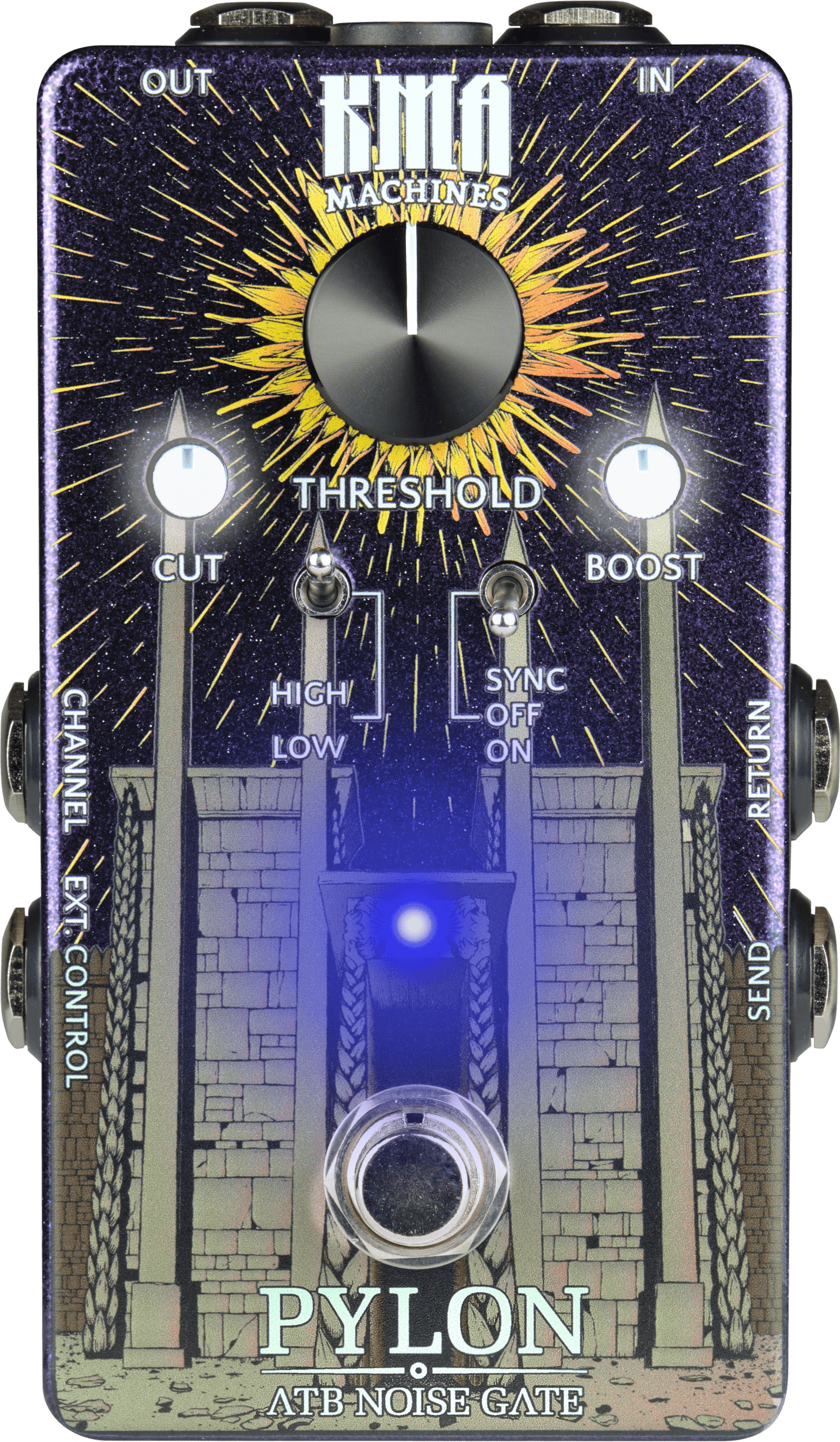 KMA Machines Pylon Active Transformer Boost Noise Gate Pedal